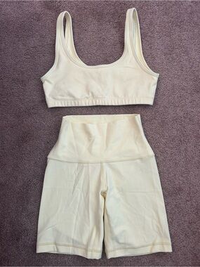 Aritzia golden matching yellow set